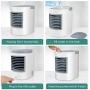 Portable Space Air Conditioner, Evaporative Personal Desk Fan, Quiet Air Cooler Misting Fan, Cordless 3 in 1 USB Air Cooler Desk Fan with Portable Handle for Home Room Office