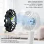 Mini Handheld Fan, Folding Table Fan Pocket Fan with 180°Rotatable Flexible Stand, Ultra Quiet Rechargeable Portable Fan for Stroller Bike Camping BBQ Gym Office Room Car Traveling (Green)