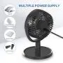 Mini Desk Fan, USB Powered Desktop Fan with 4 Speeds, Small but Powerful Strong Airflow Work Quiet, 310° Adjustment, Portable Personal Air Circulator Fan for DesktopTable Office Bedroom (Black)