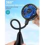 Neck Fan, OPOLAR 5000mAh Portable Personal Mini Neckband Fan, Battery Operated Fan Lasts 26 Hours, 6 Speeds Strong Airflow, Hands Free Sport Fan, USB Rechargeable Hanging Fan for Home Travel Outdoor