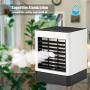 QIUJIN Portable Air Conditioner Fan, Humidifier Cooler Personal Small Mini Desk Fan Evaporative Air Cooler with Misting Cooling for Home Bedroom Office Outdoor