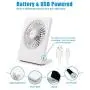 Zuvas Desk Fan Battery Operated Fan Rechargeable 180°Tilt Folding Personal Fan Ultra Quiet Small Portable Fan 3 Speed Adjustable Strong Wind USB Fan For Office Bedroom Home Desktop Camping, White Zuvas Desk Fan Battery Operated Fan Rechargeable 180°Tilt Folding Personal Fan Ultra Quiet Small Portable Fan 3 Speed Adjustable Strong Wind USB Fan For Office Bedroom Home Desktop Camping, White