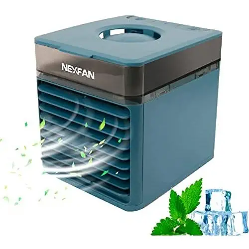 BBG Portable Evaporative Cooler, Mini Air Conditioner Fan with 3 Speeds 7 Colors LED Light, Direct Water Injection, Personal Space Air Conditioner For Office Desk, Room(Blue) BBG Portable Evaporative Cooler, Mini Air Conditioner Fan with 3 Speeds 7 Colors LED Light, Direct Water Injection, Personal Space Air Conditioner For Office Desk, Room(Blue)