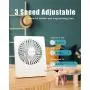 Zuvas Desk Fan Battery Operated Fan Rechargeable 180°Tilt Folding Personal Fan Ultra Quiet Small Portable Fan 3 Speed Adjustable Strong Wind USB Fan For Office Bedroom Home Desktop Camping, White Zuvas Desk Fan Battery Operated Fan Rechargeable 180°Tilt Folding Personal Fan Ultra Quiet Small Portable Fan 3 Speed Adjustable Strong Wind USB Fan For Office Bedroom Home Desktop Camping, White