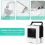 Portable Air Conditioner, Mini Air Cooler, Personal Evaporative Air Conditioner Fan, New Misting Fan with 1 USB Cable, 7 Colors LED Light for Home, Office and Room