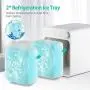 Portable Air Conditioner, Mini Personal Rechargeable Evaporative Air Cooler USB Quiet Desktop Cooler Fan with 2 Ice Crystal Box 3 Fan Speeds, Blue LED Night Light Function for Home, Office and Room