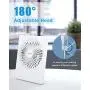 Zuvas Desk Fan Battery Operated Fan Rechargeable 180°Tilt Folding Personal Fan Ultra Quiet Small Portable Fan 3 Speed Adjustable Strong Wind USB Fan For Office Bedroom Home Desktop Camping, White Zuvas Desk Fan Battery Operated Fan Rechargeable 180°Tilt Folding Personal Fan Ultra Quiet Small Portable Fan 3 Speed Adjustable Strong Wind USB Fan For Office Bedroom Home Desktop Camping, White