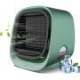 SeaTop Portable Air Conditioner, Mini Personal Evaporative Air Cooler, Super Quiet Desk Small AC Unit with 7 Colors LED Light, USB 3 Speeds Fan for Office Room Bedroom,Green
