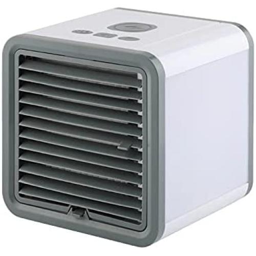 UNIKTREND Portable ac Personal Mini Air cooler and airconditioner Compact USB powered Small Air Conditioner for Desktop, Camping, Home Office, Small Room, Dog House - No Vent Personal USB AC, Portable Cooling Fan Chilly Breeze for Kids or Adults Home, Sch