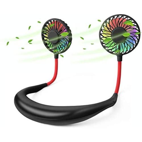 Tikduck Neck Portable Sports Fans Hand Free Mini USB Rechargeable Desk Fan Headphone Design Wearable Small Personal Table Travel Office Room Household Cooling Folding Electric Airflow (Black) Tikduck Neck Portable Sports Fans Hand Free Mini USB Rechargeable Desk Fan Headphone Design Wearable Small Personal Table Travel Office Room Household Cooling Folding Electric Airflow (Black)