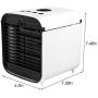 Air Cooler, 5-in-1 Portable Air Conditioner with LED Light and Purifier, Mini Personal Evaporative Cooler for Home & Office Desk Outdoors Travel