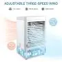 Kakeedoo Portable Air Conditioner Fan, Mini Evaporative Air Cooler 800ml Large Water Tank Desk Air Cooling Fan with 3 Speed Wind Humidifier for Home Bedroom Office Indoor Outdoor
