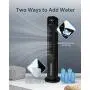 Sunday Living Evaporative Air Cooler, 2-in-1 Tower Fan w/Cooling & Humidification, 1.3 Gal Water Tank, 3 Wind Modes & 3 Speeds, Cooling Fan, Remote & Panel Control, 12-H Timer, 4 Ice Boxes (Black) Sunday Living Evaporative Air Cooler, 2-in-1 Tower Fan w/Cooling & Humidification, 1.3 Gal Water Tank, 3 Wind Modes & 3 Speeds, Cooling Fan, Remote & Panel Control, 12-H Timer, 4 Ice Boxes (Black)