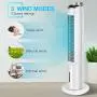 Evaporative Air Cooler - 40 Portable Oscillating Fan Tower Fan with Evaporative Cooler & Humidifier, 3-Speed Setting 3-Wind Type Remote Control 70°Oscillating 8 Hour Timer LCD Control Super Quiet