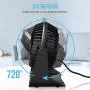 HONYIN 6 Inch Small Desk Fan with Powerful Airflow, Quiet Operation Portable Fan, 3-Speed Adjustable and 360°Rotatable Fan, Mini Personal Fan for Home Office Bedroom—3.9ft Cord HONYIN 6 Inch Small Desk Fan with Powerful Airflow, Quiet Operation Portable Fan, 3-Speed Adjustable and 360°Rotatable Fan, Mini Personal Fan for Home Office Bedroom—3.9ft Cord