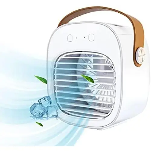 XIDAJIE Portable Air Conditioner Personal Mini Evaporative Air Cooler with Handle, 3 in 1 Water Cooling Fan USB Rechargeable Desk Fan for Room/Office/Dorm/Bedroom/Low Noise/180ML Tank XIDAJIE Portable Air Conditioner Personal Mini Evaporative Air Cooler with Handle, 3 in 1 Water Cooling Fan USB Rechargeable Desk Fan for Room/Office/Dorm/Bedroom/Low Noise/180ML Tank