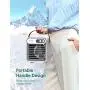 SHANDII Portable Air Conditioner, Mini Evaporative Cooler, Personal Table Fan with Cell Phone Stand/Holder, 3 Speeds 2400 mAh Battery, for Room and Office, F80