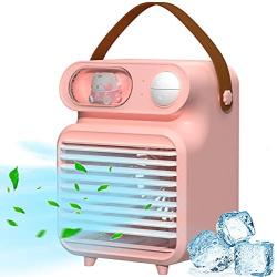 Portable Air Conditioner Fan, CEENFFO Personal Air Cooler 3-in-1 Mini Conditioner 3 Wind Speed, 3 Colors Desktop Air Conditioner with Handle for Home/Office/Room/Outdoor