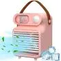 Portable Air Conditioner Fan, CEENFFO Personal Air Cooler 3-in-1 Mini Conditioner 3 Wind Speed, 3 Colors Desktop Air Conditioner with Handle for Home/Office/Room/Outdoor