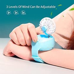 MikoDream kids personal mini fan,portable small electric fans hand free,ourdoor handheld fan for childrens boys girls,battery operate fan for desk camp, folable wireless rechargable