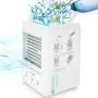 Evaporative Air Cooler 5000mAh Battery Operated Personal Portable Air Conditioner Fan & Humidifier for Room Office Table Outdoor, 700ML Water Tank 120°Auto Oscillation Evaporative Air Cooler 5000mAh Battery Operated Personal Portable Air Conditioner Fan & Humidifier for Room Office Table Outdoor, 700ML Water Tank 120°Auto Oscillation