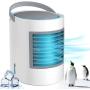 Portable Space Air Conditioner, Evaporative Personal Desk Fan, Quiet Air Cooler Misting Fan, Cordless 3 in 1 USB Air Cooler Desk Fan with Portable Handle for Home Room Office