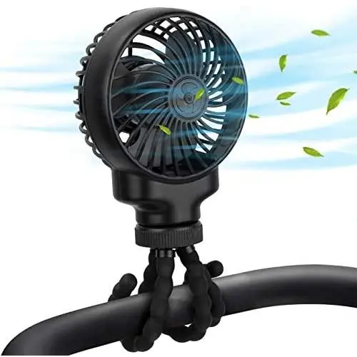 Mini Stroller Fan Clip On, Portable Rechargeable Handheld Personal Fan with Flexible Tripods, Small Desk Fans USB or Battery Powered Travel Powerful Quiet Fan for Baby, Treadmill, Carseat, Room, Gym Mini Stroller Fan Clip On, Portable Rechargeable Handheld Personal Fan with Flexible Tripods, Small Desk Fans USB or Battery Powered Travel Powerful Quiet Fan for Baby, Treadmill, Carseat, Room, Gym