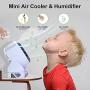 Mini Air Cooler Fan - Portable AC Fans with Cooling and Perfuming Function, 3 Wind Speeds, USB Powered Personal Table Fan for Home, Office, Bedroom, Camping and Car