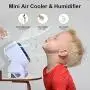 Mini Air Cooler Fan - Portable AC Fans with Cooling and Perfuming Function, 3 Wind Speeds, USB Powered Personal Table Fan for Home, Office, Bedroom, Camping and Car Mini Air Cooler Fan - Portable AC Fans with Cooling and Perfuming Function, 3 Wind Speeds, USB Powered Personal Table Fan for Home, Office, Bedroom, Camping and Car