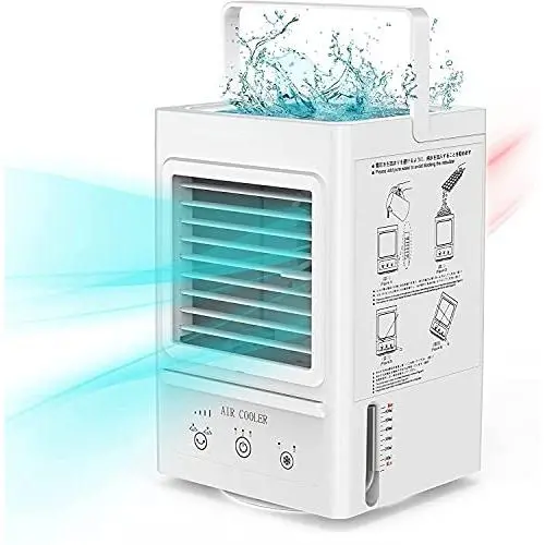Portable Air Conditioner, 120°Auto Oscillation Personal Mini Air Cooler with 3 Wind Speeds, 700ML Water Tank, 5000mAh Battery Operated Evaporative Air Cooler, Perfect for Home Office Outdoor Portable Air Conditioner, 120°Auto Oscillation Personal Mini Air Cooler with 3 Wind Speeds, 700ML Water Tank, 5000mAh Battery Operated Evaporative Air Cooler, Perfect for Home Office Outdoor
