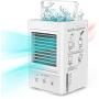 Portable Air Conditioner, 120°Auto Oscillation Personal Mini Air Cooler with 3 Wind Speeds, 700ML Water Tank, 5000mAh Battery Operated Evaporative Air Cooler, Perfect for Home Office Outdoor
