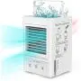 Portable Air Conditioner, 120°Auto Oscillation Personal Mini Air Cooler with 3 Wind Speeds, 700ML Water Tank, 5000mAh Battery Operated Evaporative Air Cooler, Perfect for Home Office Outdoor Portable Air Conditioner, 120°Auto Oscillation Personal Mini Air Cooler with 3 Wind Speeds, 700ML Water Tank, 5000mAh Battery Operated Evaporative Air Cooler, Perfect for Home Office Outdoor