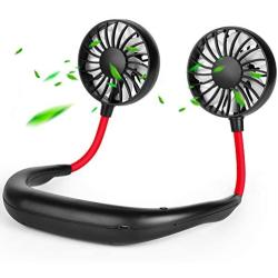 Neck Fan Personal Portable Fan USB Fan Mini Rechargeable Small Fan Neckband Fan Hands Free Wearable Sport Fan