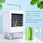 Personal Air Cooler, Portable Air Conditioner Fan with 1/2/4/8H Timer, 5000mAh Rechargeable Battery Operated 3 Wind Speeds & 3 Refrigeration, Ice Cooler Fan for Home Bedroom Office Outdoor