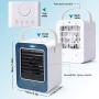 Koolertron Personal Air Cooler,4 in 1 Portable Space Air Conditioner Cooling Fan & Evaporative Spray Humidifier,Mini USB Desktop ice Fan for Home Room Office Outdoor Camping Kitchen Bedroom