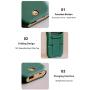Mini Fan, Portable USB Rechargeable Folding Fan, Folding fan Has Three Gears Of Wind Speed, Folding Mobile Phone Bracket. 3000mAh Power Supply Provides Emergency Charging For The Device ( Green )