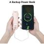 Handheld Mini Fan Portable, Hand Held Personal Foldable Pocket Fan Rechargeable Battery Operated & USB Powered 2000mAh Power Bank Feature Flashlight Function 2 Speeds for Home Sports Travel(Green)