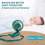 smartelf Handheld Fan, 4800mAh Battery Operated Mini Portable Personal Cooling Fan USB Rechargeable Wearable Hanging Neck Fans for Women Men, Multi-Functional, 6-20 Hours Strong Airflow 3 Speeds-Green