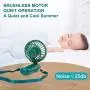 smartelf Handheld Fan, 4800mAh Battery Operated Mini Portable Personal Cooling Fan USB Rechargeable Wearable Hanging Neck Fans for Women Men, Multi-Functional, 6-20 Hours Strong Airflow 3 Speeds-Green smartelf Handheld Fan, 4800mAh Battery Operated Mini Portable Personal Cooling Fan USB Rechargeable Wearable Hanging Neck Fans for Women Men, Multi-Functional, 6-20 Hours Strong Airflow 3 Speeds-Green