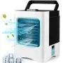 Portable Air Conditioner, Mini Evaporative Air Cooler, Personal Rechargeable USB Fan, Quiet Desk Fan with 3 Speeds for Home Room Office Portable Air Conditioner, Mini Evaporative Air Cooler, Personal Rechargeable USB Fan, Quiet Desk Fan with 3 Speeds for Home Room Office