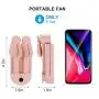 Handheld Mini Fan, 3000mAh Powerbank Portable USB Rechargeable Small Pocket Fan, Battery Operated Fan 15-30 Working hours, 3 Speeds Personal Fan for Women, Girl, Gift, Travel, Outdoor