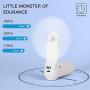 JISULIFE Handheld Fan with 4800 mAh Powerbank Max 46 Hours Runtime,Pocket Fan Portable Battery Operated or USB Powered Folding Personal Fan,3 Speeds,Enhanced Airflow,Rechargeable Quiet Mini Fan-White