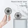 Mini Handheld Fan, Folding Table Fan Pocket Fan with 180°Rotatable Flexible Stand, Ultra Quiet Rechargeable Portable Fan for Stroller Bike Camping BBQ Gym Office Room Car Traveling (Green)