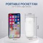 Sdeter Handheld Mini Fan, 2 IN 1 Hand Fan, Portable USB Rechargeable Small Pocket Fan, Battery Operated Fan [6-20 Working Hours] with Power Bank, Flashlight Feature for Women,Travel,Outdoor-White