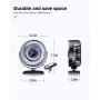 Gaiatop USB Desk Fan, Small but Powerful, Portable Quiet 3 Speeds Wind Desktop Personal Fan, Dual 360° Adjustment Mini Fan for Better Cooling Home Bedroom Office Car Outdoor(Black Blue)