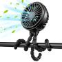 Mini Portable Fan, 2021 GUSGU Stroller Fan with Flexible Tripod, 3 Speed Cooling Desk Fan with Rechargeable Battery Operated,Small Fan for Bedroom, Outdoor, Camping, ect.