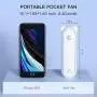JISULIFE Handheld Fan with 4800 mAh Powerbank Max 46 Hours Runtime,Pocket Fan Portable Battery Operated or USB Powered Folding Personal Fan,3 Speeds,Enhanced Airflow,Rechargeable Quiet Mini Fan-White JISULIFE Handheld Fan with 4800 mAh Powerbank Max 46 Hours Runtime,Pocket Fan Portable Battery Operated or USB Powered Folding Personal Fan,3 Speeds,Enhanced Airflow,Rechargeable Quiet Mini Fan-White