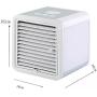 UNIKTREND Portable ac Personal Mini Air cooler and airconditioner Compact USB powered Small Air Conditioner for Desktop, Camping, Home Office, Small Room, Dog House - No Vent Personal USB AC, Portable Cooling Fan Chilly Breeze for Kids or Adults Home, Sch