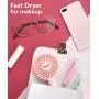 HonHey Handheld Fan, Super Mini Personal Fan With Rechargeable Battery Operated And 3 Adjustable Speed, Portable Hand Held Fan For Girls Women Kids Outdoor Travelling Or Indoor Office Home Eyelash Fan HonHey Handheld Fan, Super Mini Personal Fan With Rechargeable Battery Operated And 3 Adjustable Speed, Portable Hand Held Fan For Girls Women Kids Outdoor Travelling Or Indoor Office Home Eyelash Fan
