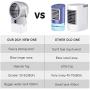 Personal Air Cooler for Office, Yolife 4 in 1 Fan, Humidifier, Purifier, Portable Air Conditioner with 7 Colors LED Night Light, Mini Quiet Air Conditioner Desk Fan with Handle for Home Room